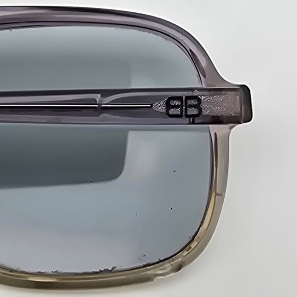 Bill Blass 3300 Universal Crystal Grey Frame Blue Glass Lens Aviator Sunglasses - Picture 12 of 16